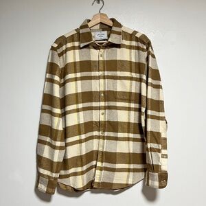 Portuguese Flannel Plaid Shirt - Large - 100% Cotton - Made in Portugal
